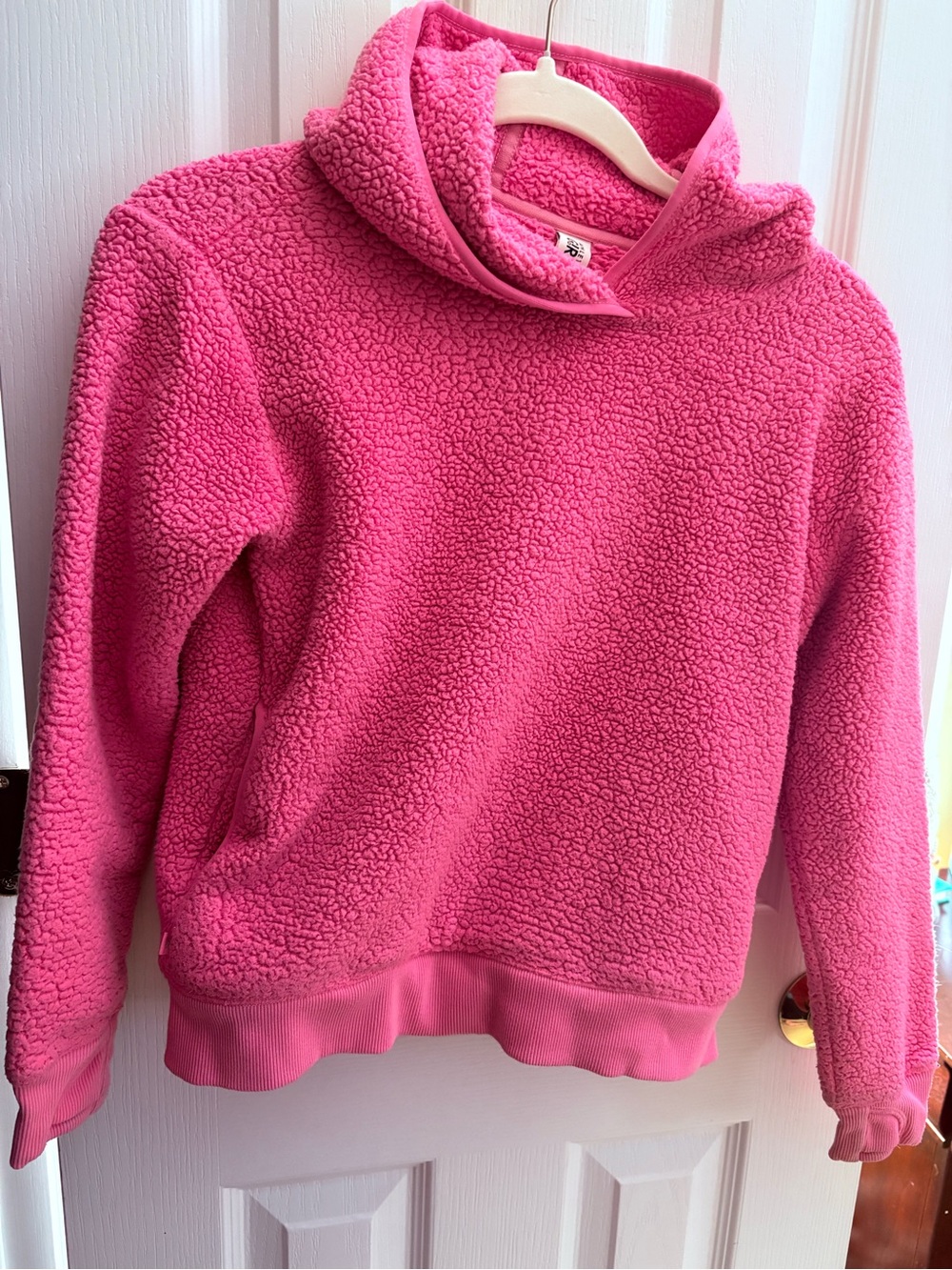 Athleta Girl Light Pink Sherpa Hoodie